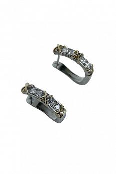  Серьги с фианитами