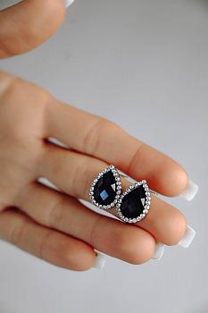 Серьги с фианитами