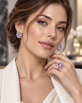  Серьги с фианитами