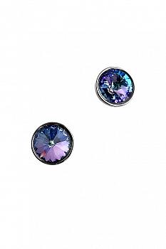 Серьги гвоздики с кристаллами Swarovski